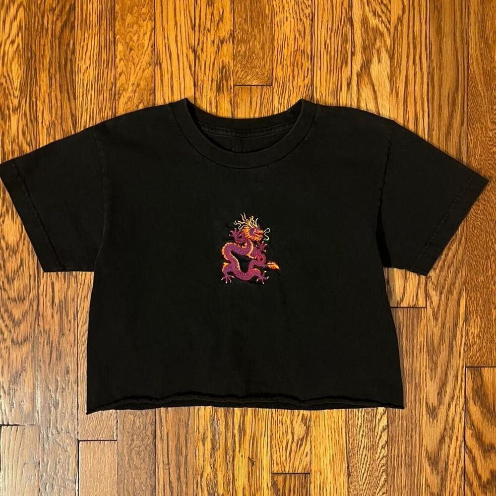 J. Galt Women's Black Crop-top